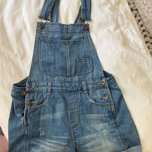 Free People Denim Overalls